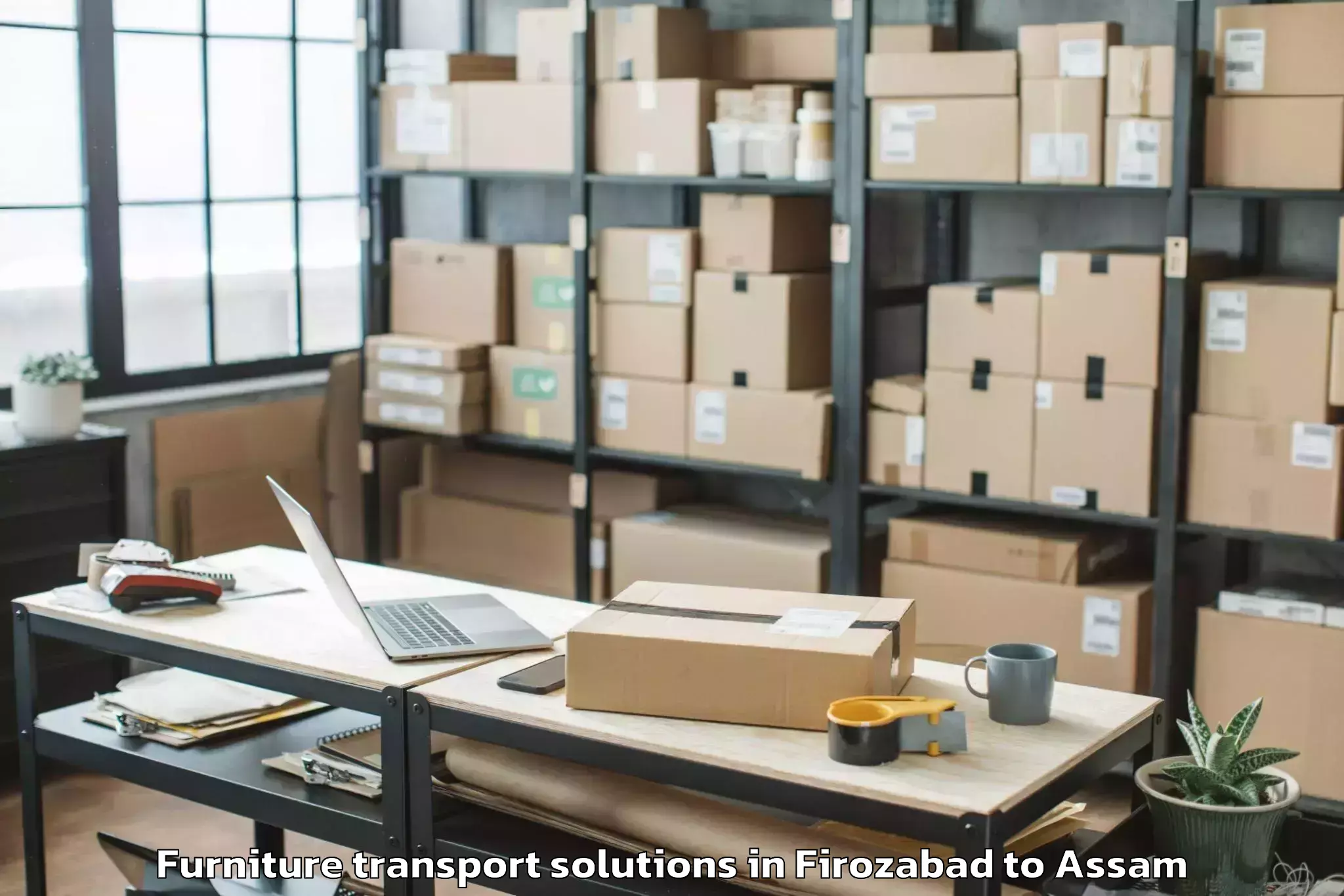 Efficient Firozabad to Rupsi Airport Rup Furniture Transport Solutions